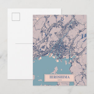 Postale Carte de voyage de la ville venteuse d'Hiroshima J
