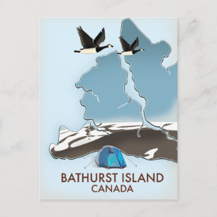 Postale Carte de voyage de l'île Bathurst Canada