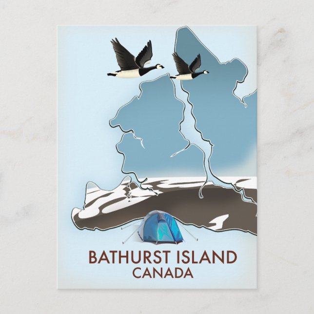 Postale Carte de voyage de l'île Bathurst Canada (Devant)