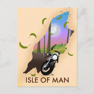 Postale Carte de voyage de l'île de l'homme