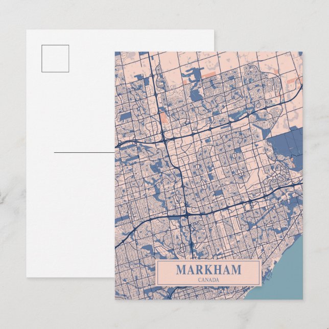 Postale Carte de voyage de Markham Canada Breezy City (Devant / Derrière)