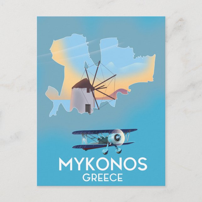 Postale Carte de voyage de Mykonos Grèce (Devant)