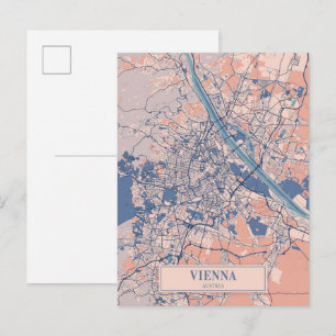 Postale Carte de voyage de Vienne Autriche venteuse