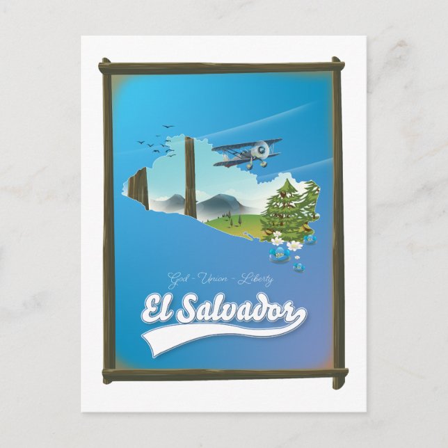 Postale Carte de voyage d'El Salvador (Devant)