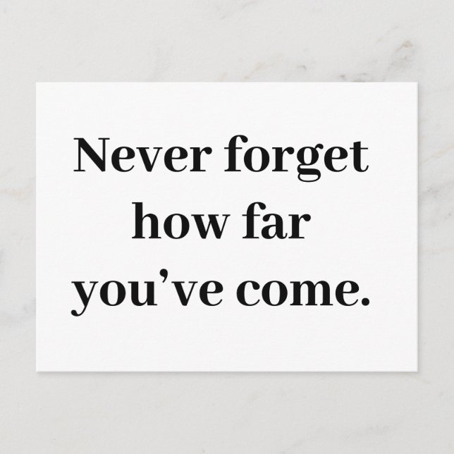 Postale Carte de voyage d'encouragement (Devant)