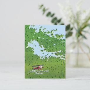 Postale Carte de voyage du lac Kabetogama, Minnesota, État