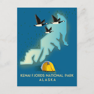 Postale Carte de voyage du parc national Kenai Fjords en A