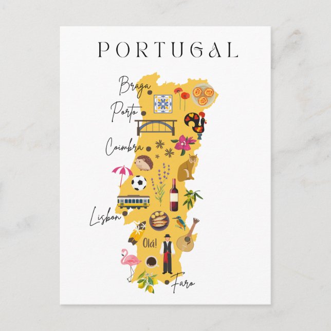 Postale carte de voyage du Portugal (Devant)