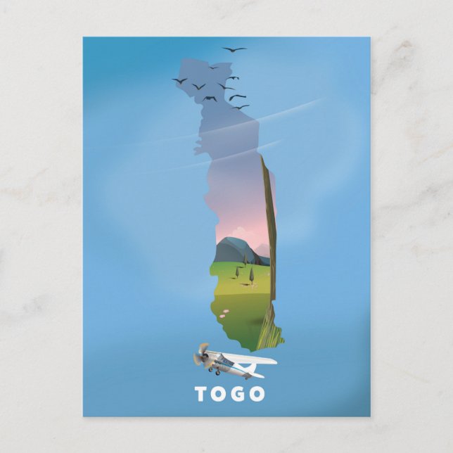 Postale Carte de voyage du Togo (Devant)