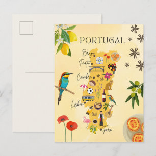 Postale Carte de voyage Portugal - culture, nature, attrac
