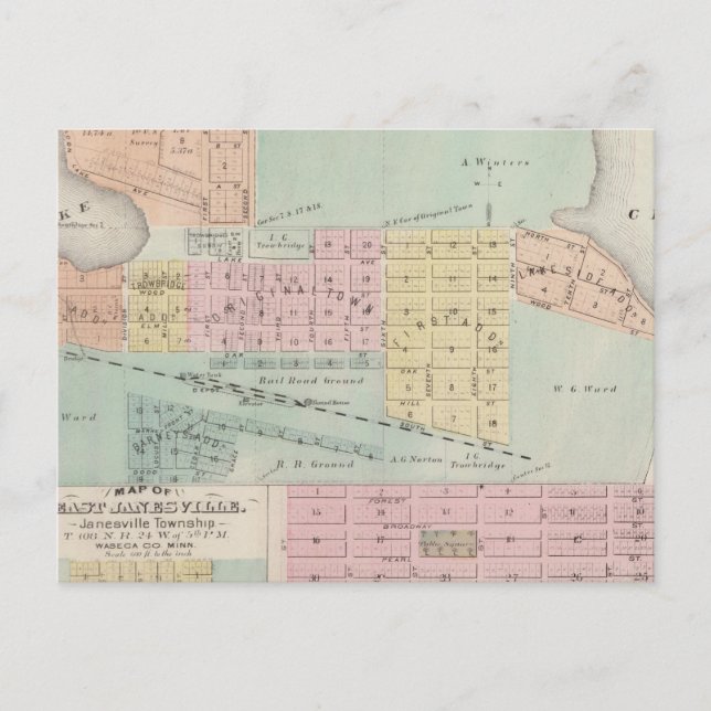 Postale Carte de Waseca, Minnesota (Devant)