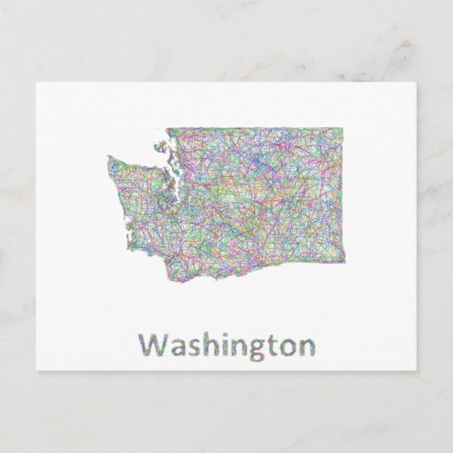 Postale Carte de Washington (Devant)