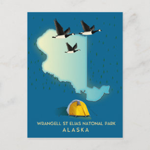 Postale carte de wrangell st elias Alaska