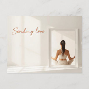 Postale Carte de Yoga Méditation pour la Saint-Valentin En