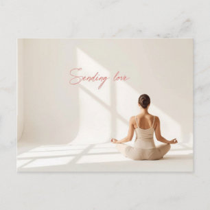 Postale Carte de yoga méditation Saint-Valentin Envoi d'am