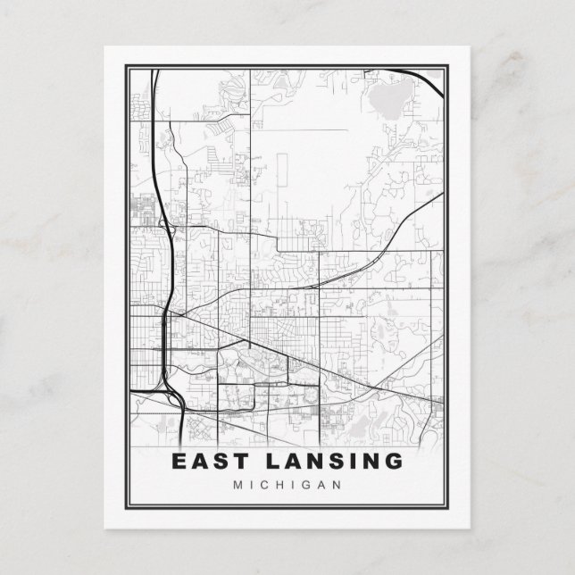 Postale Carte d'East Lansing (Devant)