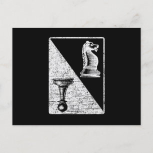 Postale Carte d'échecs Checkmate Joueur Planche Pièces Cad