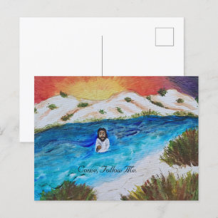 Postale Carte d'écriture baptisée Jésus