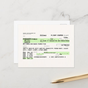 Postale Carte d'embarquement - Rétro