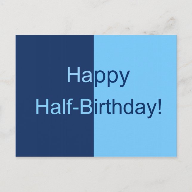 Postale Carte demi-anniversaire (Devant)