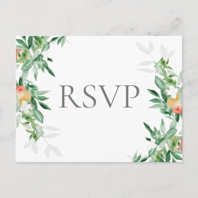 Postale carte d'enceinte de verger d'été rsvp (Devant)