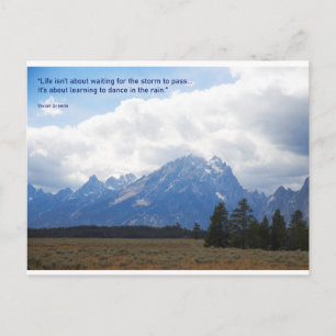 Postale Carte d'encouragement - Danse dans la pluie