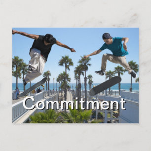 Postale Carte d'engagement Extreme Skateboard