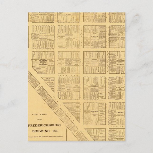 Postale Carte des affaires de San Francisco (Devant)