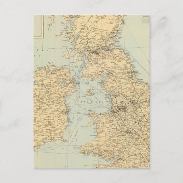 Postale Carte des chemins de fer, British Isles (Devant)
