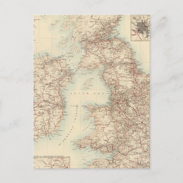 Postale Carte des chemins de fer des îles britanniques (Devant)