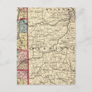 Postale Carte des comtés de Hancock, Brooke, Ohio, Marshal