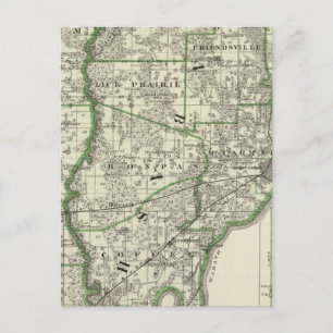 Postale Carte des comtés d'Edwards & Wabash et d'Albion