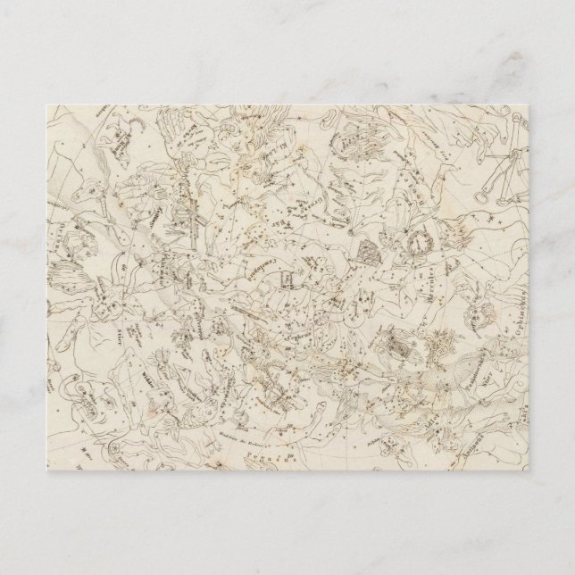 Postale Carte des constellations (Devant)