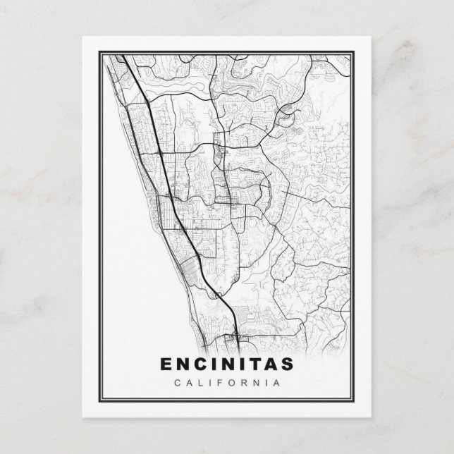 Postale Carte des encinitas (Devant)