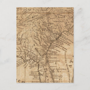 Postale Carte des États de Virginie et de Caroline du Nord