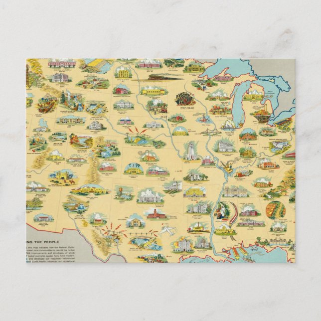 Postale Carte des États-Unis (Devant)