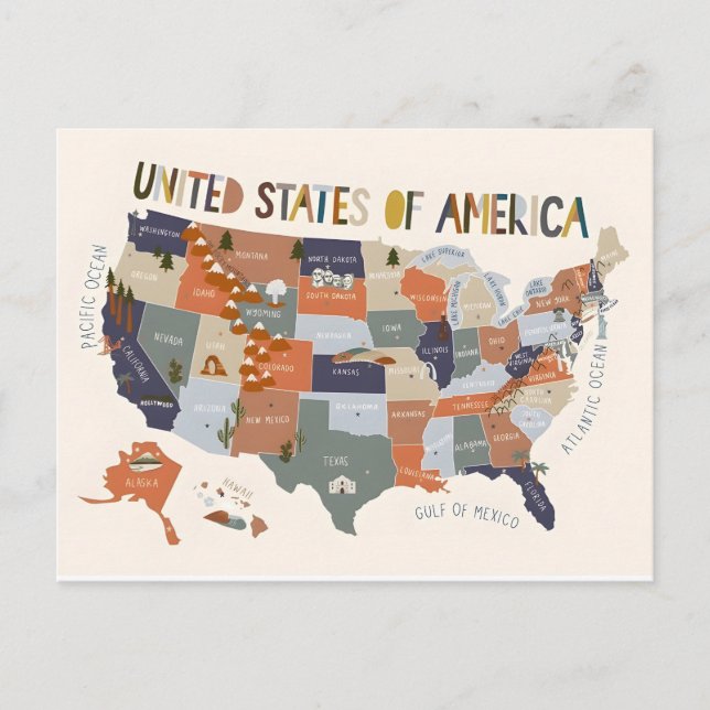 Postale Carte des États-Unis (Devant)