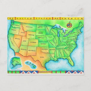 Postale Carte des États-Unis