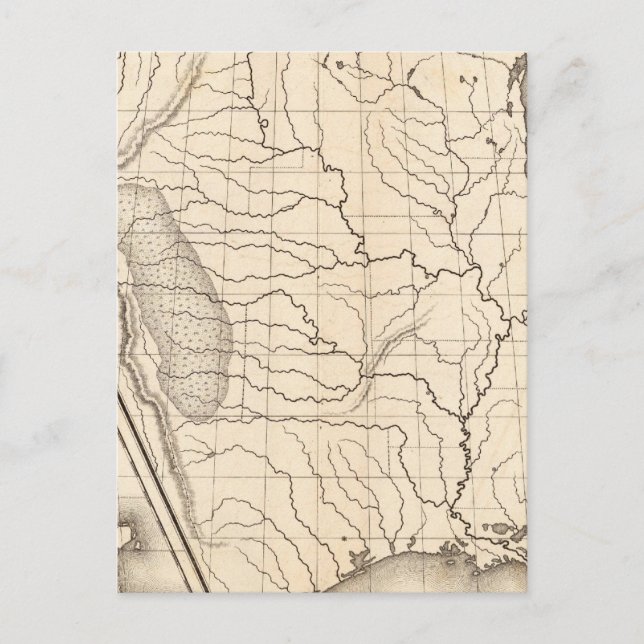 Postale Carte des États-Unis et du Texas (Devant)
