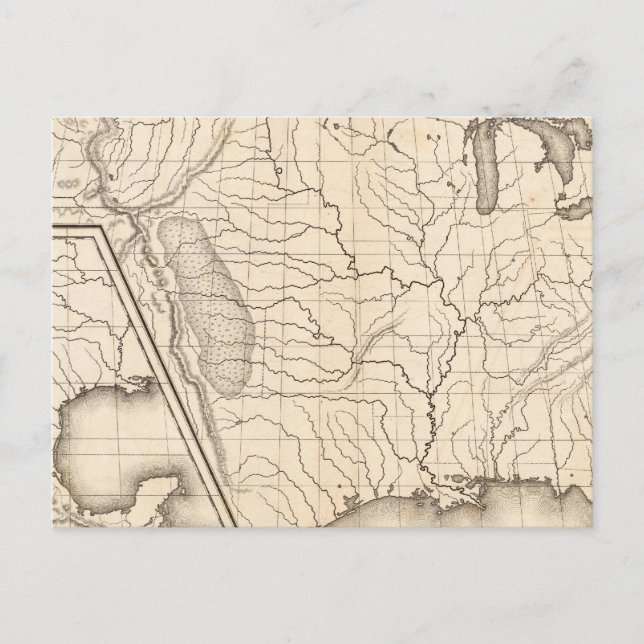 Postale Carte des États-Unis et du Texas (Devant)