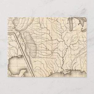Postale Carte des États-Unis et du Texas