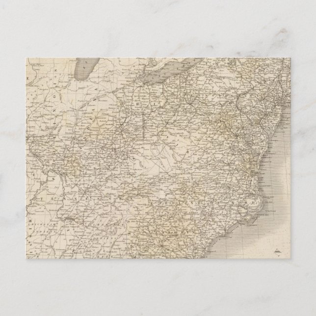 Postale Carte des États-Unis montrant les colonies (Devant)