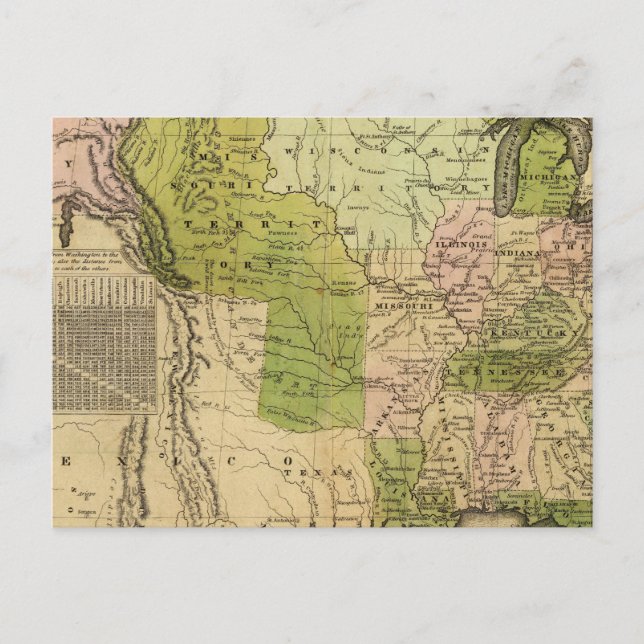Postale Carte des États-Unis Olney (Devant)