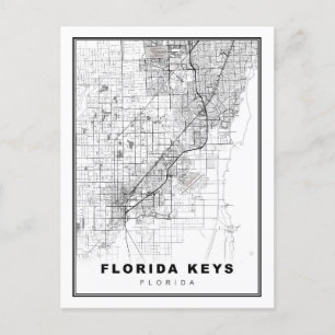 Postale Carte des Florida Keys