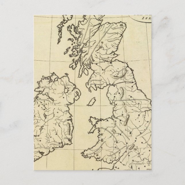 Postale Carte des îles britanniques (Devant)