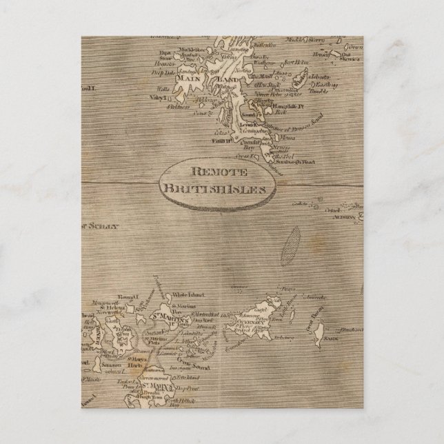 Postale Carte des îles britanniques éloignées par Arrowsmi (Devant)