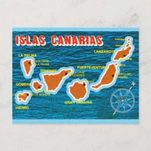 Postale Carte des îles Canaries 