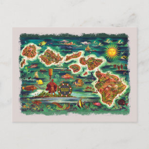 Postale Carte des îles Hawaiiennes 1950