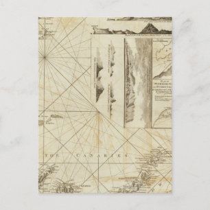 Postale Carte des îles Maderas et Canaries