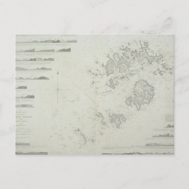 Postale Carte des îles Scilly en Grande-Bretagne (Devant)